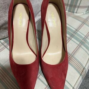 Nine West Women's Red Suede Pumps